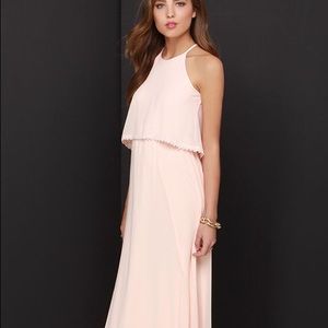 ✨HP✨ Dee Elle Hue Are Lovely Peach Lace Maxi Dress